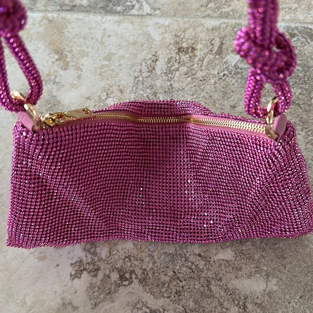 SPARKLY PINK SLINKY HANDBAG - NWOT - Picture 3 of 4